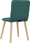 vidaXL - Eetkamerstoelen - 2 - st - stof - donkergroen