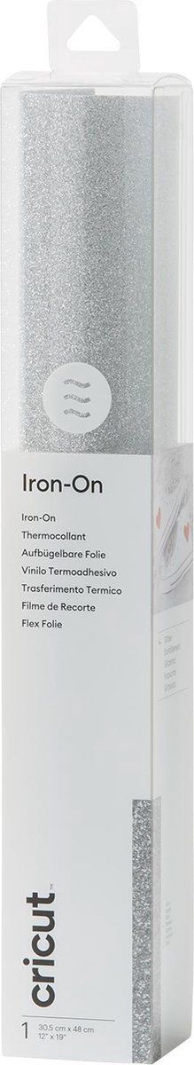 Cricut Iron-On met Glitters 30x48cm – Zilver