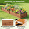 Coast Verhoogde Plantenbak - Houten Moestuinbak 2 Kweekvakken - 228 x 62 x 25 cm - Bruin