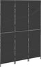 vidaXL - Kamerscherm - 3 - Panelen - Opvouwbaar - Zwart - 146x180 - cm - Poly - Rattan