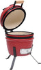 vidaXL Kamado barbecue 2-in-1 56 cm keramiek rood