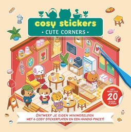 Cute corners - Cosy stickers - 6 stickerplaten en pincet - 227 x 227 mm