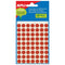 Apli - ronde etiketten in etui diameter 10 mm, rood, 315 stuks, 63 per blad (2053)