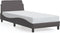 vidaXL - Bedframe - met - hoofdbord - kunstleer - grijs - 80x200 - cm