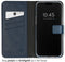 Selencia iPhone 15 Pro - Echt Lederen Bookcase - 3 Pashouders - Blauw