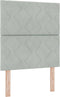 vidaXL - Hoofdbord - Diamant - Blokken - Ontwerp - Licht - Grijs - 80 - cm - Velvet