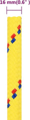 vidaXL - Boottouw - 16 - mm - 100 - m - polypropyleen - geel