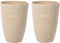 CAMIA - Bloempot set van 2 - Zandbeige - 35 cm - Stenenmix