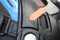 Nijdam North Glider - IJshockeyschaatsen - Semi-Softboot - Zwart/Blauw - Maat 43