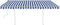 vidaXL - Luifel - handmatig - uittrekbaar - met - palen - 4x3,5 - m - blauw - en - wit