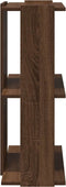 vidaXL - Boekenkast - 3-laags - 60x30x80 - cm - bewerkt - hout - bruin - eikenkleur