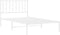 vidaXL - Bedframe - met - hoofdbord - metaal - wit - 100x200 - cm