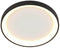 Steinhauer plafonniere Ringlede - zwart - kunststof - 38 cm - ingebouwde LED-module - 3691ZW