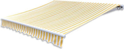vidaXL - Luifel - gemotoriseerd - uitschuifbaar - 400 - cm - geel/wit