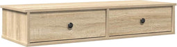 vidaXL - Wandschap - met - lades - 100x37,5x19 - cm - bewerkt - hout - sonoma - eiken