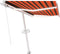 vidaXL - Luifel - handmatig - uittrekbaar - met - LED - 300x250 - cm - oranje - en - bruin