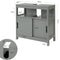 SoBuy FRG128-SG - Wastafelonderkast - 2 Schuifdeuren 1 Open Plank - Grijs 60x60x30cm