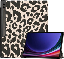 imoshion Tablet Hoes - Geschikt voor Samsung Galaxy Tab S9 11.0 inch Ultra / Galaxy Tab S10 Ultra - Design Trifold Bookcase - Leopard