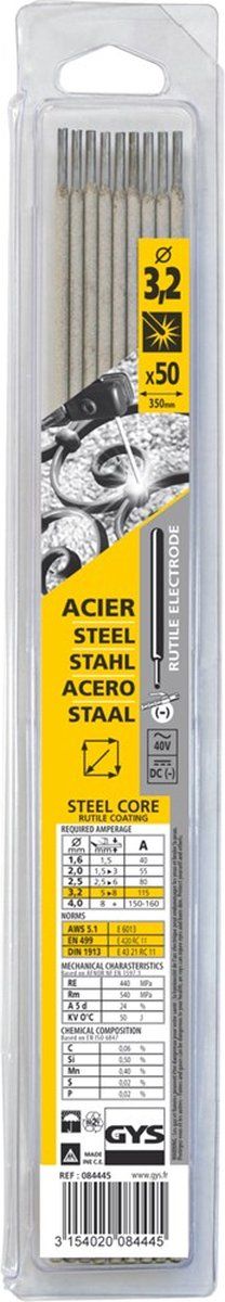 GYS - Ruti-Stahl Laselektrode - Ø 3.2 mm - 50 stuks