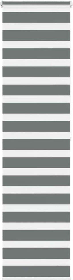 vidaXL - Zebra - rolgordijn - 60x200 - cm - stofbreedte - donkergrijs - 55,9 - cm