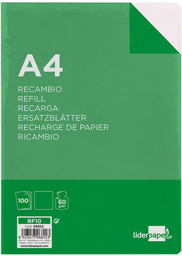 Liderpapel RF10, Kopiëren/laser/inkjetafdrukken, A4, 100 vel, 60 g/m², Wit, 422 g
