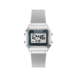 Guess Grijze RVS Horloge Met Digitale Weergave