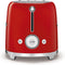 Smeg TSF02RDEU - Broodrooster - 1500W 2 sleuven 6 bruining-niveaus - Rood