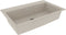 vidaXL Gootsteen met overloopgat graniet beige VDXL_147055