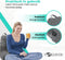 WorldWide Products Leeskussen - Relax kussen memory foam - Ergonomisch met armsteunen - Fluweel grijs