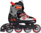 Nijdam Red Raider - 2-in-1 Combo Skeelers - Verstelbaar 37-40 - Zwart/Rood
