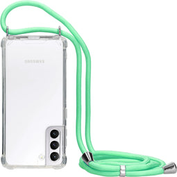 Mobiparts Galaxy S21 - Lanyard Case - Verstelbaar koord - Groen