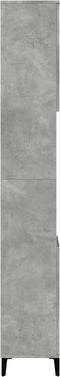 vidaXL - Badkamerkast - 30x30x190 - cm - bewerkt - hout - betongrijs