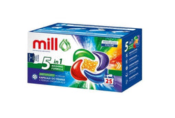 MILL PRO - Capsules 5k + Wasverzachtende parels COLOR (25 stuks) (verpakking van 8 stuks)