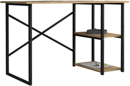 Bureau Alexandra House Living Zwart Ek Metaal Hout MDP 120 x 75 x 60 cm industrial