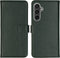 Selencia Samsung Galaxy S23 FE - Echt Lederen Bookcase - 3 Pashouders - Groen