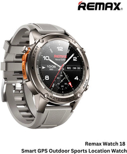 REMAX WATCH18 - SmartWatch - GPS Outdoor Sport Positioneringshorloge met Hartslagmeter - Zilver