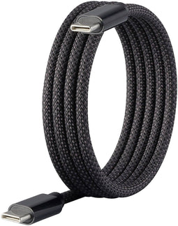 Renkforce RF-6437920 - USB-C Kabel - 1 m Snellaadkabel met magnetische opwikkeling - Zwart