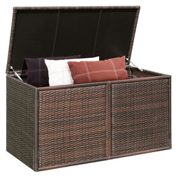 Coast Rotan Terrasbox - Tuinopbergbox 335 L - Weerbestendig - Bruin - 115 x 60 x 65 cm