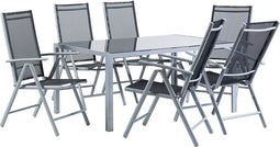 CATANIA - Tuinset voor 6 - Zwart - Aluminium