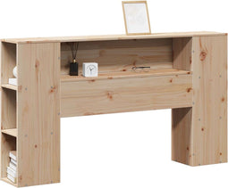 vidaXL - Hoofdbord - met - opbergruimte - 120 - cm - massief - grenenhout