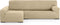 Hoes voor chaise longue met lange armleuning links Eysa ULISES Beige 170 x 110 x 310 cm