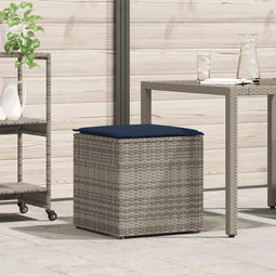 vidaXL - Kussenbox - Grijs - 50x50x50 - cm - Poly - Rattan