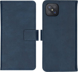 imoshion Hoesje Geschikt voor Oppo Reno4 Z 5G Hoesje Met Pasjeshouder - imoshion Luxe Bookcase - Donkerblauw