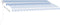 vidaXL - Luifel - automatisch - met - LED - en - windsensor - 400x350 - cm - blauw - wit