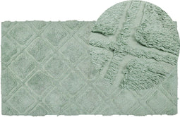 HATAY - Laagpolig vloerkleed - Lichtgroen - 80 x 150 cm - Katoen