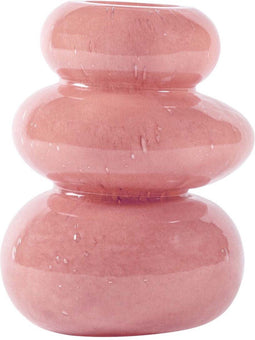 PTMD Rivo Ronde Vaas - H19 x Ø14,5 cm - Glas - Roze
