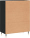 vidaXL - Dressoir - 69,5x34x90 - cm - bewerkt - hout - zwart