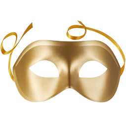 Venetiaans masker - halfmasker - effen goud - 18 × 9 cm