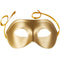 Venetiaans masker - halfmasker - effen goud - 18 × 9 cm