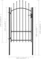 vidaXL - Poort - 1x2 - m - staal - zwart